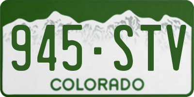 CO license plate 945STV