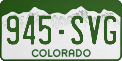CO license plate 945SVG