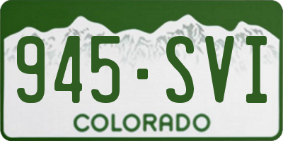 CO license plate 945SVI