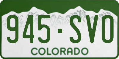 CO license plate 945SVO