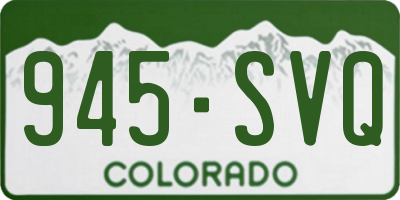CO license plate 945SVQ