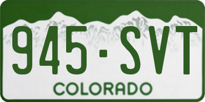 CO license plate 945SVT