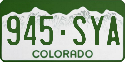 CO license plate 945SYA