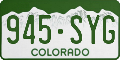 CO license plate 945SYG
