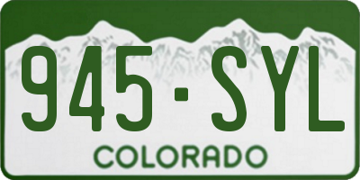 CO license plate 945SYL