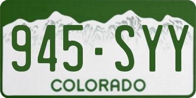 CO license plate 945SYY