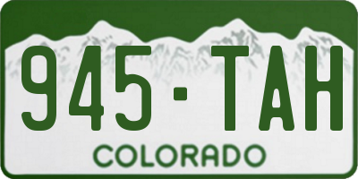 CO license plate 945TAH