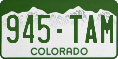 CO license plate 945TAM