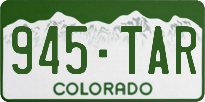 CO license plate 945TAR