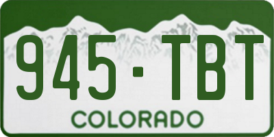 CO license plate 945TBT