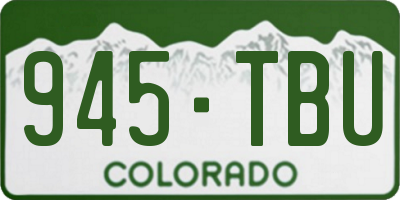 CO license plate 945TBU