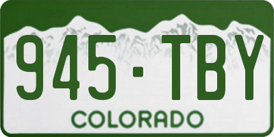 CO license plate 945TBY