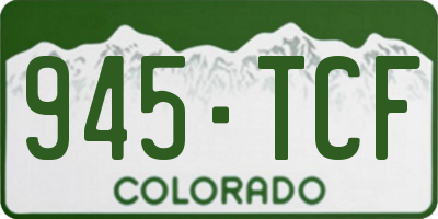 CO license plate 945TCF