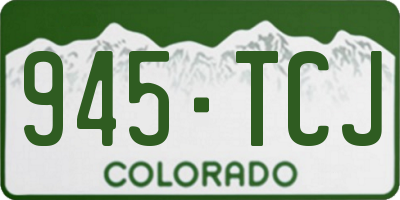 CO license plate 945TCJ