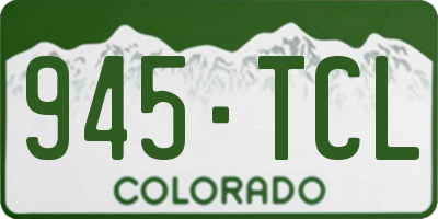 CO license plate 945TCL