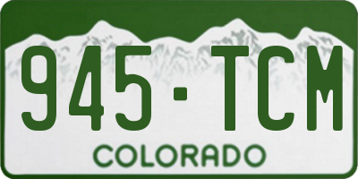 CO license plate 945TCM
