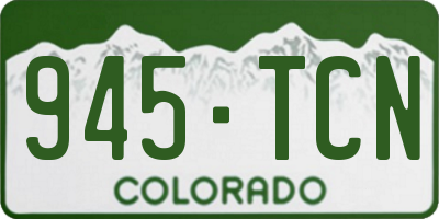 CO license plate 945TCN
