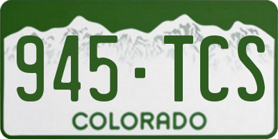 CO license plate 945TCS