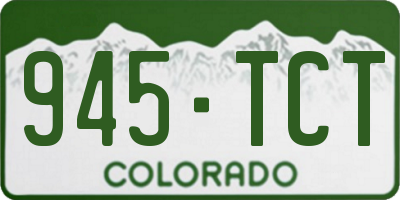 CO license plate 945TCT