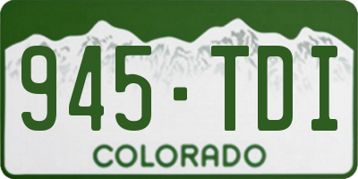 CO license plate 945TDI