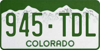 CO license plate 945TDL