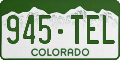 CO license plate 945TEL