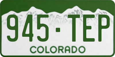 CO license plate 945TEP