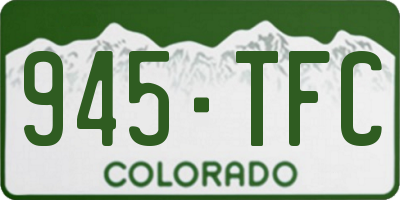 CO license plate 945TFC