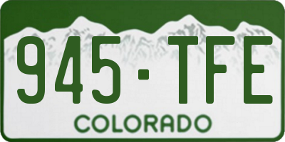 CO license plate 945TFE