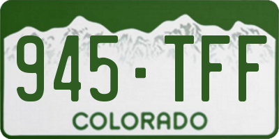 CO license plate 945TFF