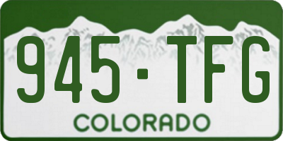 CO license plate 945TFG