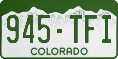 CO license plate 945TFI