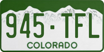 CO license plate 945TFL