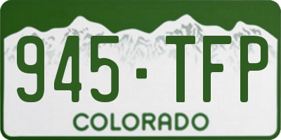 CO license plate 945TFP