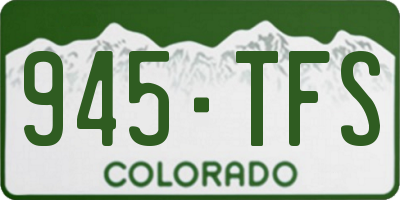 CO license plate 945TFS