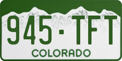CO license plate 945TFT