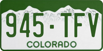 CO license plate 945TFV