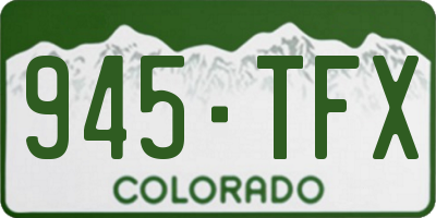 CO license plate 945TFX