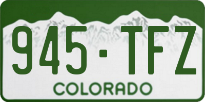 CO license plate 945TFZ