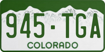 CO license plate 945TGA