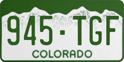 CO license plate 945TGF