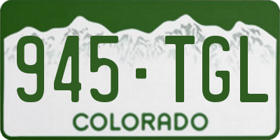 CO license plate 945TGL