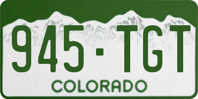 CO license plate 945TGT