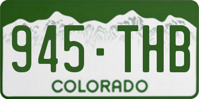 CO license plate 945THB