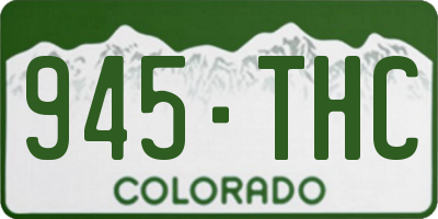 CO license plate 945THC