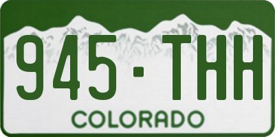 CO license plate 945THH