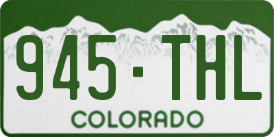 CO license plate 945THL