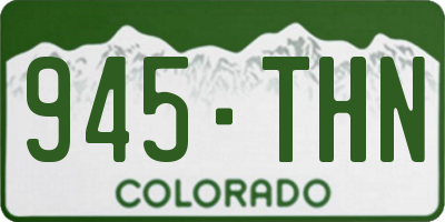 CO license plate 945THN