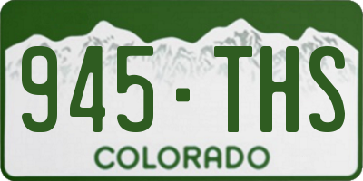CO license plate 945THS
