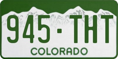 CO license plate 945THT